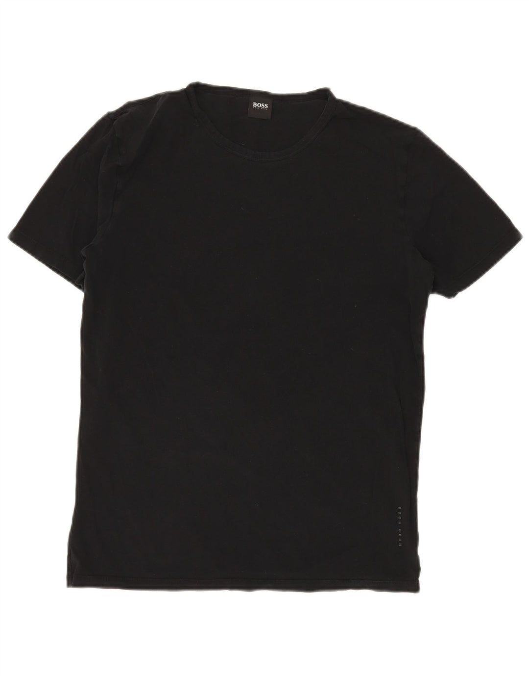 HUGO BOSS Mens T-Shirt Top Large Black Cotton