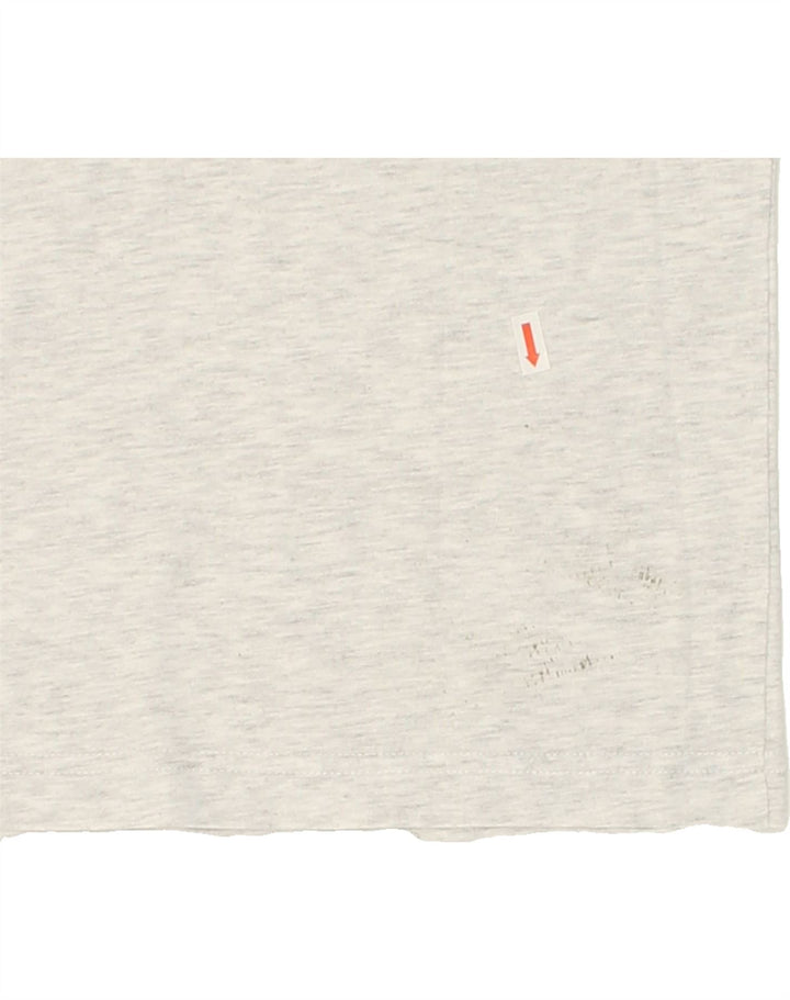 JULES Womens Graphic T-Shirt Top UK 12 Medium Grey Flecked Cotton Vintage Jules and Second-Hand Jules from Messina Hembry 