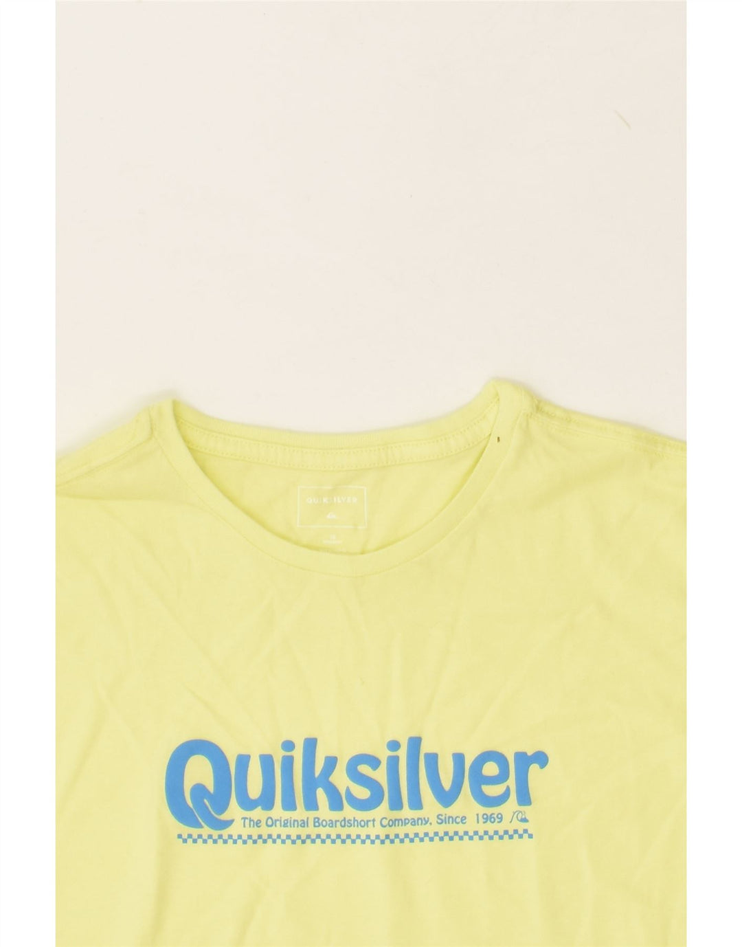 QUIKSILVER Boys Graphic T-Shirt Top 15-16 Years Yellow Cotton | Vintage Quiksilver | Thrift | Second-Hand Quiksilver | Used Clothing | Messina Hembry 