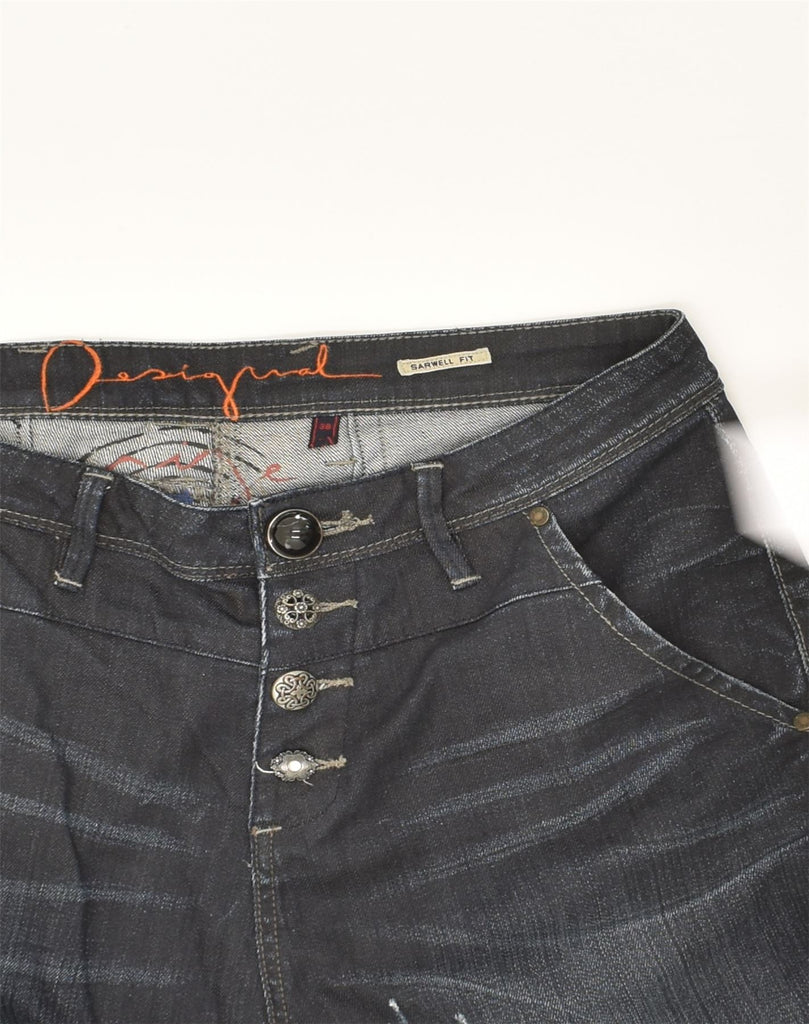 DESIGUAL Womens Slim Jeans W32 L25  Black Cotton | Vintage Desigual | Thrift | Second-Hand Desigual | Used Clothing | Messina Hembry 