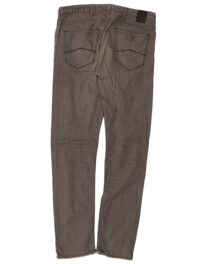 Armani Mens Slim Jeans W34 L32 Grey Cotton