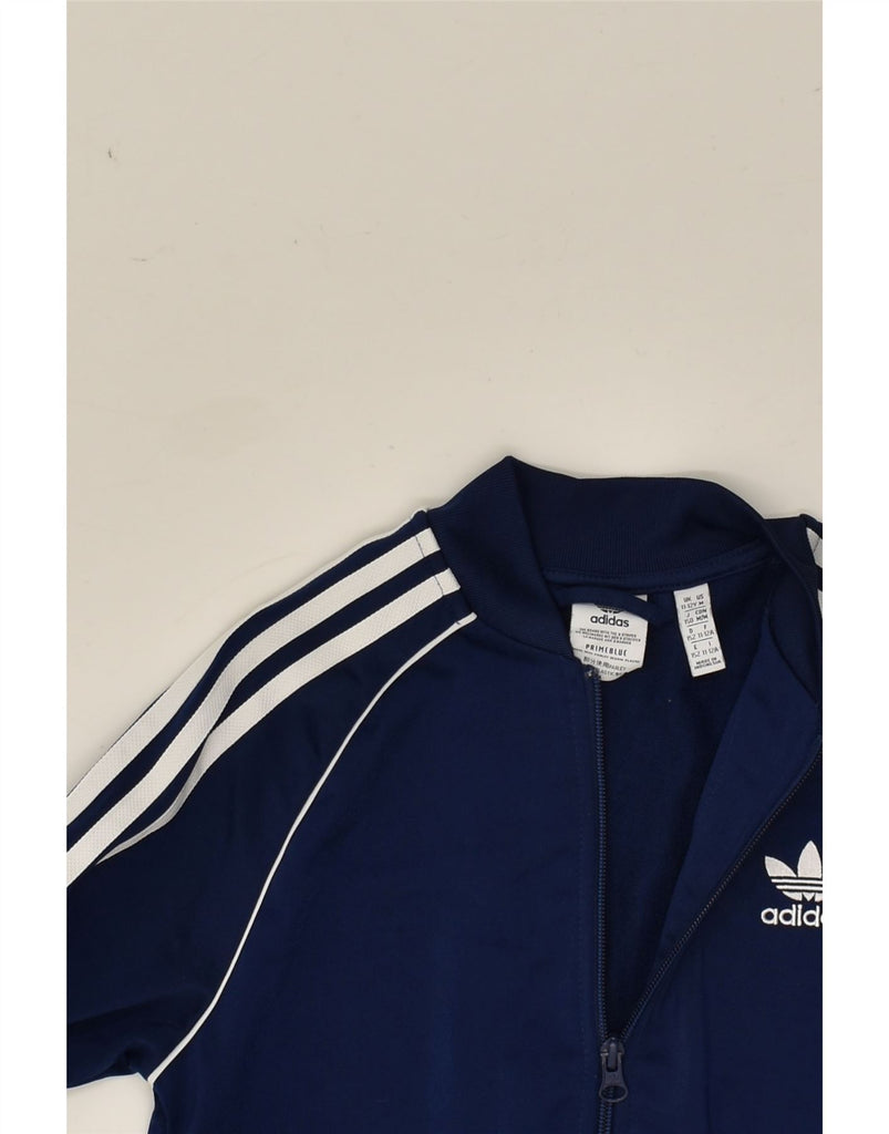 ADIDAS Boys Tracksuit Top Jacket 11-12 Years Navy Blue Polyester | Vintage Adidas | Thrift | Second-Hand Adidas | Used Clothing | Messina Hembry 