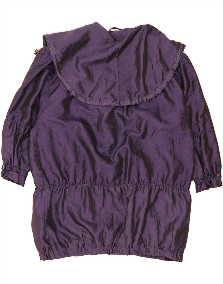 VINTAGE Womens Oversized Overcoat EU 44 XL Purple Polyamide Vintage Vintage and Second-Hand Vintage from Messina Hembry 