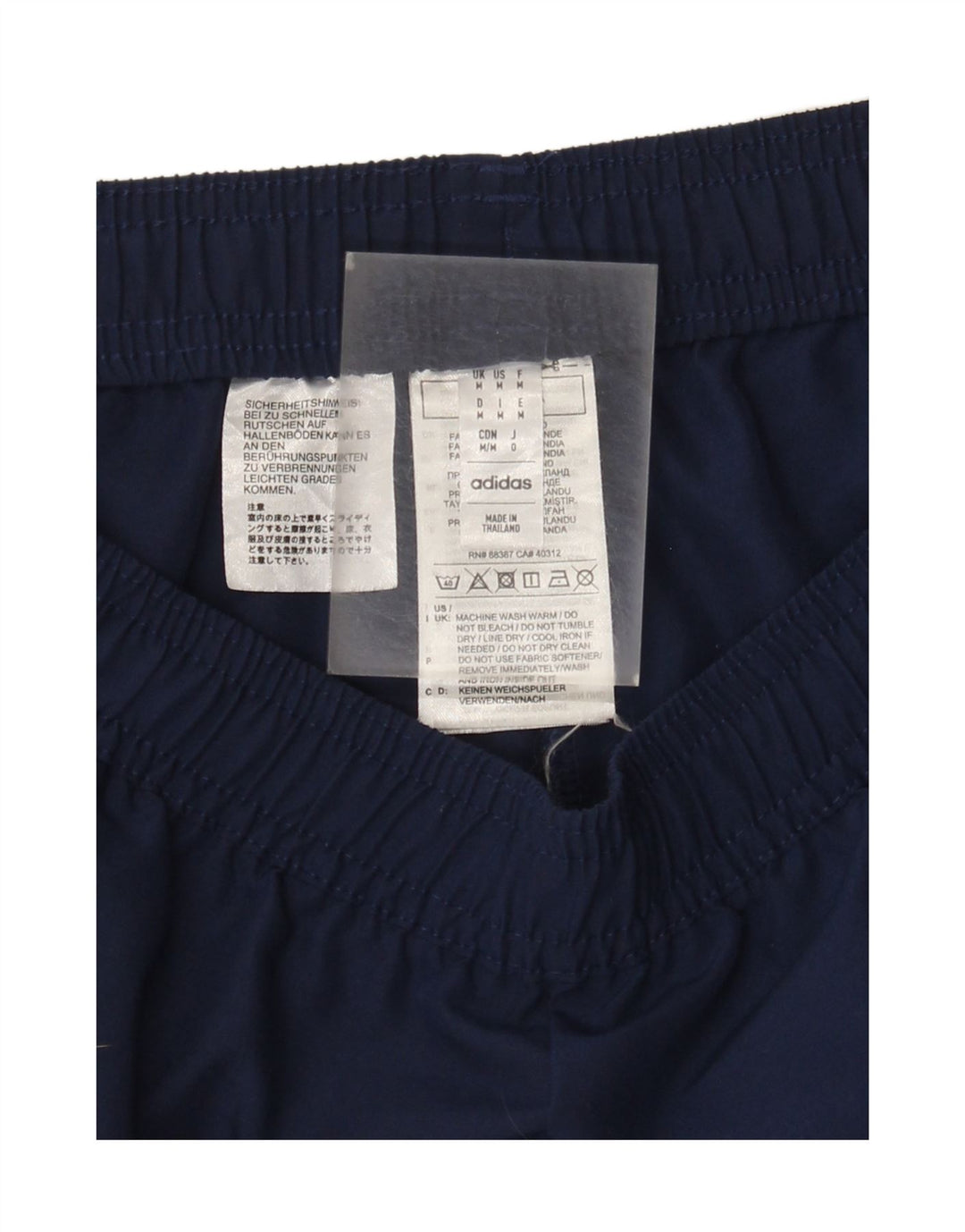 Adidas Mens Tracksuit Trousers Medium  Navy Blue Polyester
