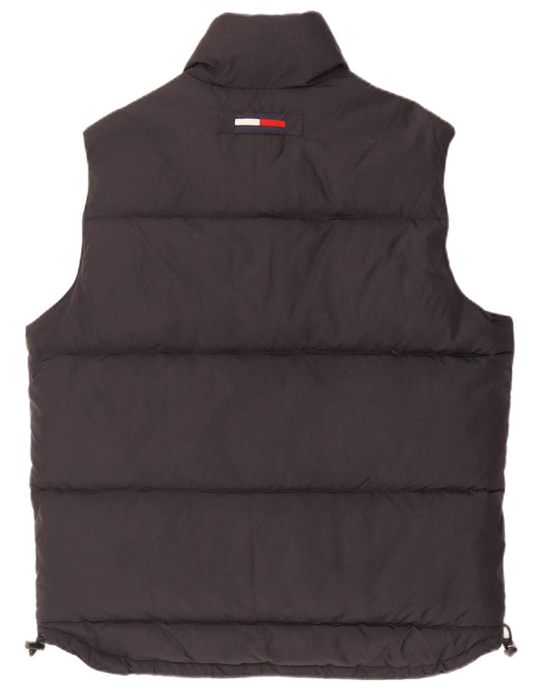 Tommy Hilfiger Mens Padded Gilet UK 38 Small Black Nylon