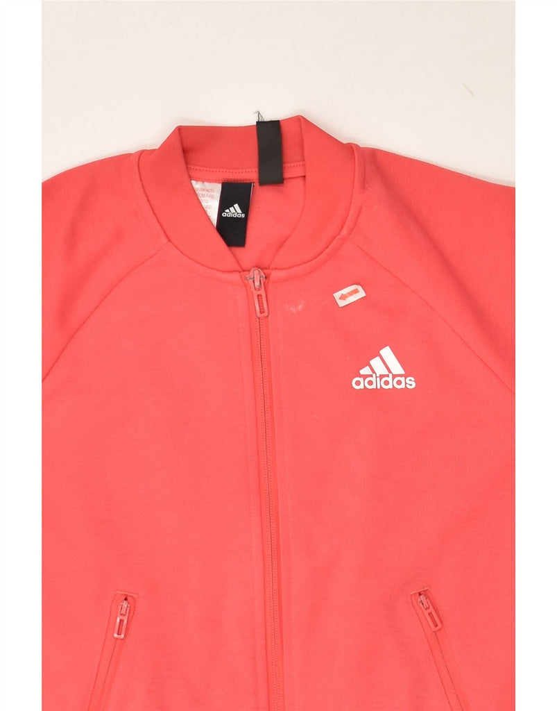 ADIDAS Girls Tracksuit Top Jacket 9-10 Years Pink Polyester | Vintage Adidas | Thrift | Second-Hand Adidas | Used Clothing | Messina Hembry 