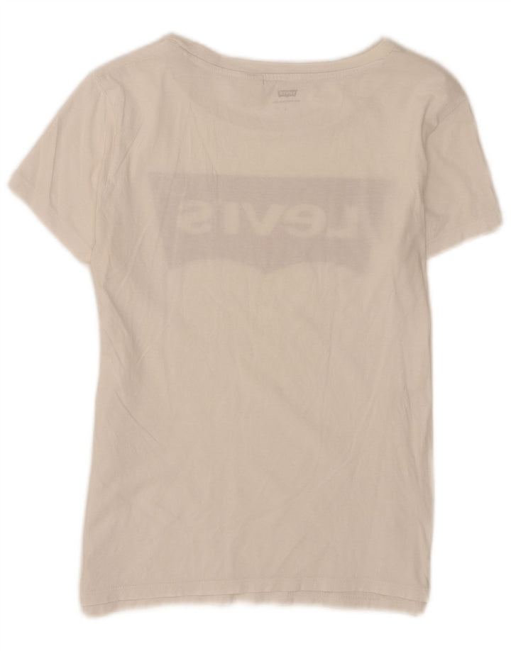 Levi's Womens Graphic T-Shirt Top UK 10 Small White