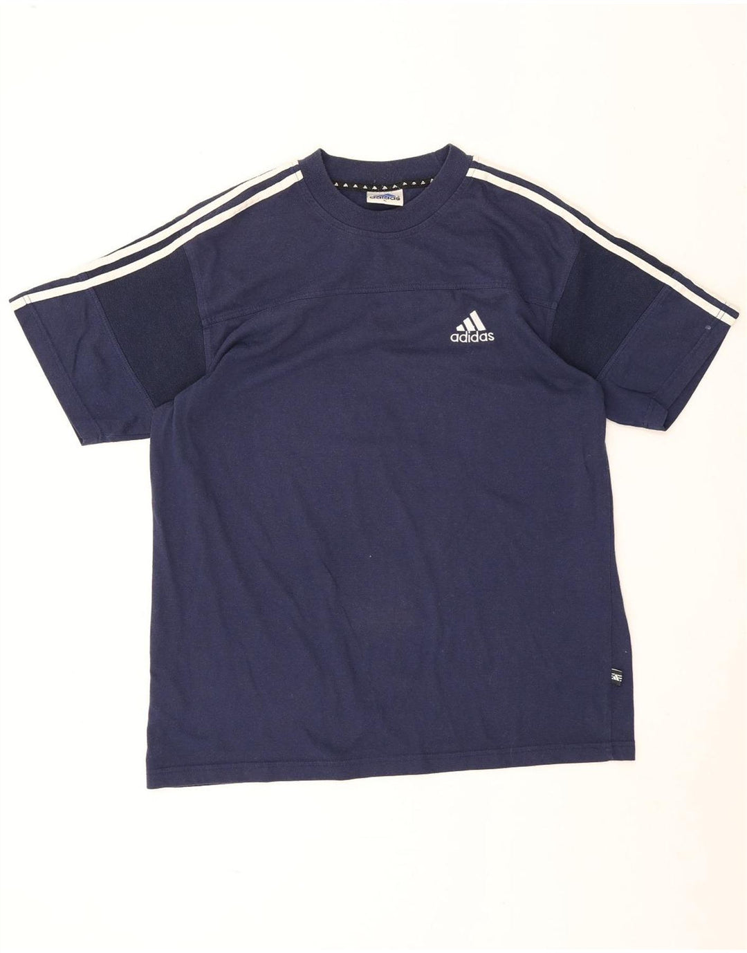 Adidas Mens T-Shirt Top Large Navy Blue Cotton