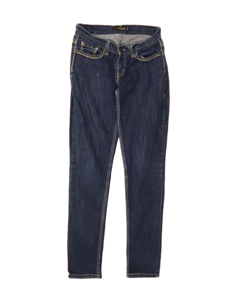 LEVI'S Womens Low Skinny Jeans US 6 Medium W28 L31 Navy Blue Cotton Vintage Levi's and Second-Hand Levi's from Messina Hembry 
