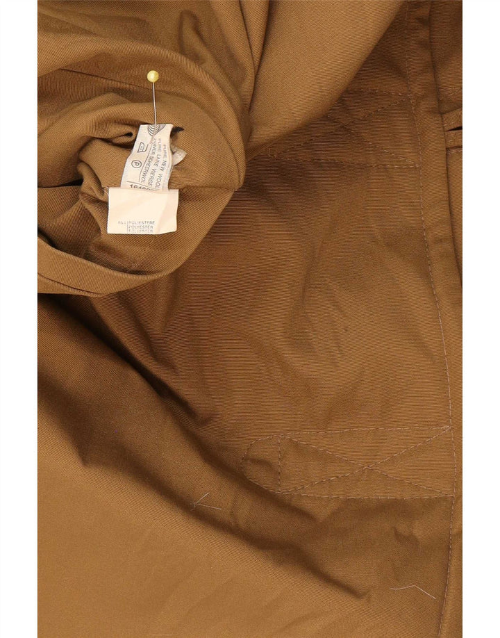 Vintage Womens Reversible Overcoat IT 42 Medium Beige Cotton
