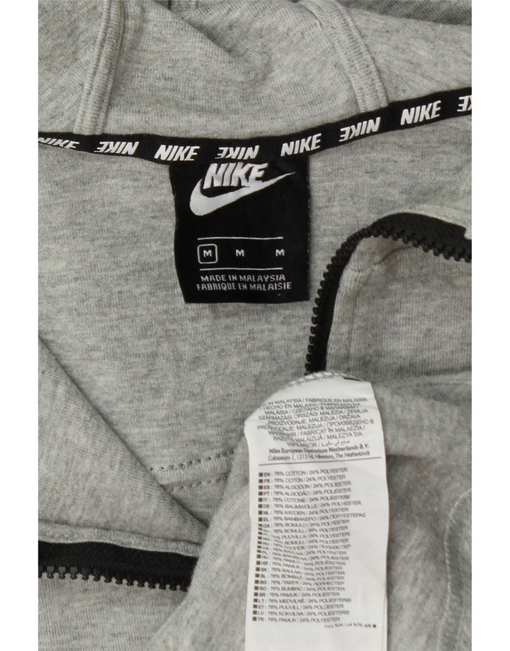NIKE Womens Zip Hoodie Sweater UK 14 Medium Grey Cotton Vintage Nike and Second-Hand Nike from Messina Hembry 