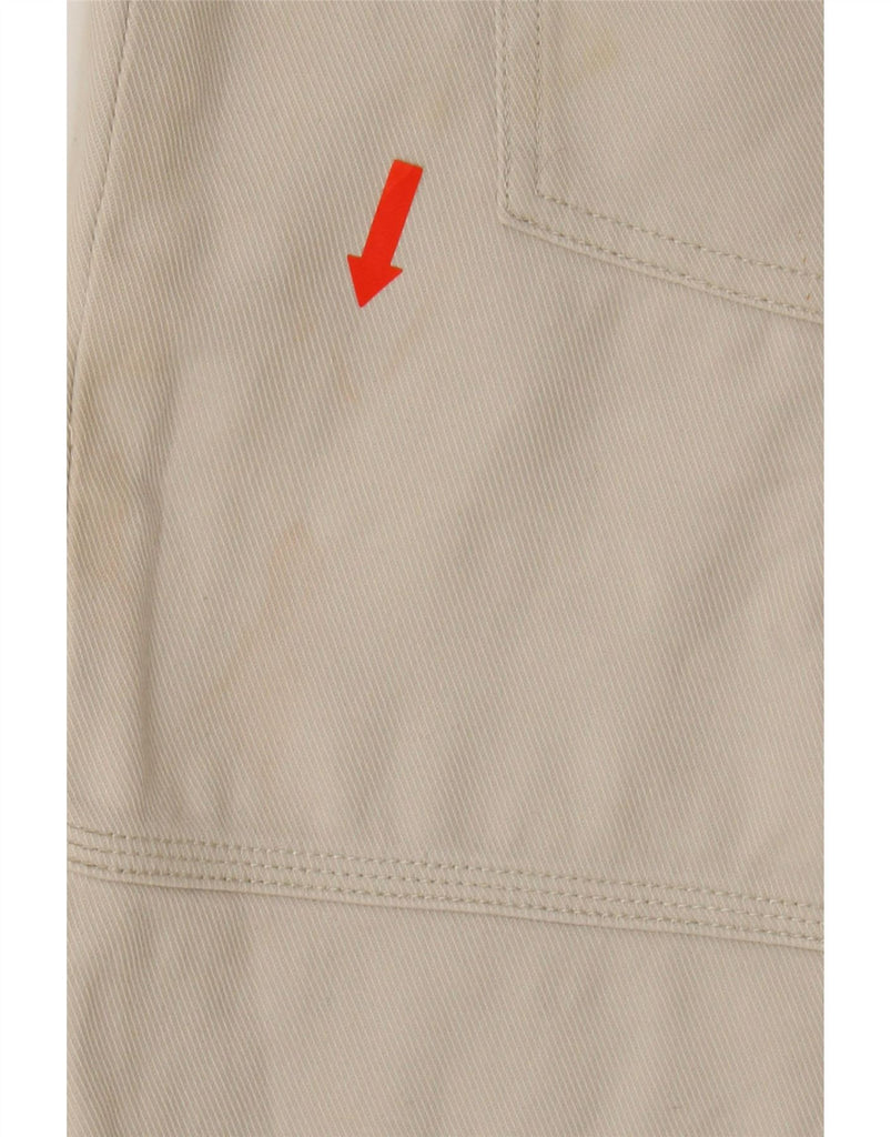 SLAM Womens Straight Cropped Trousers IT 48 XL W36 L23 Off White Cotton Vintage Slam and Second-Hand Slam from Messina Hembry 