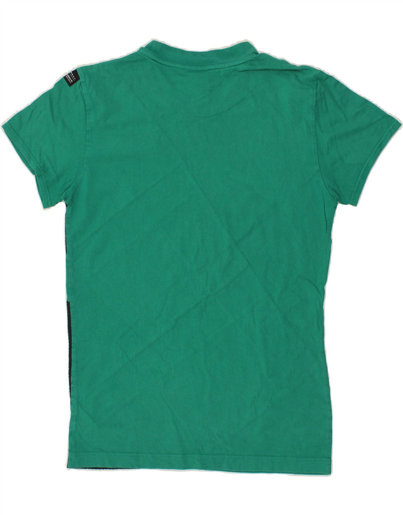 ADIDAS Mens T-Shirt Top Medium Green Colourblock Vintage Adidas and Second-Hand Adidas from Messina Hembry 
