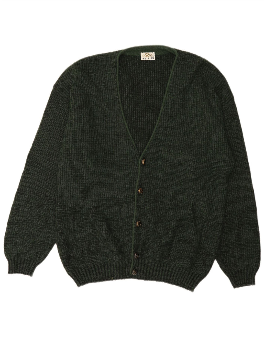 Vintage Mens Cardigan Sweater Large Green