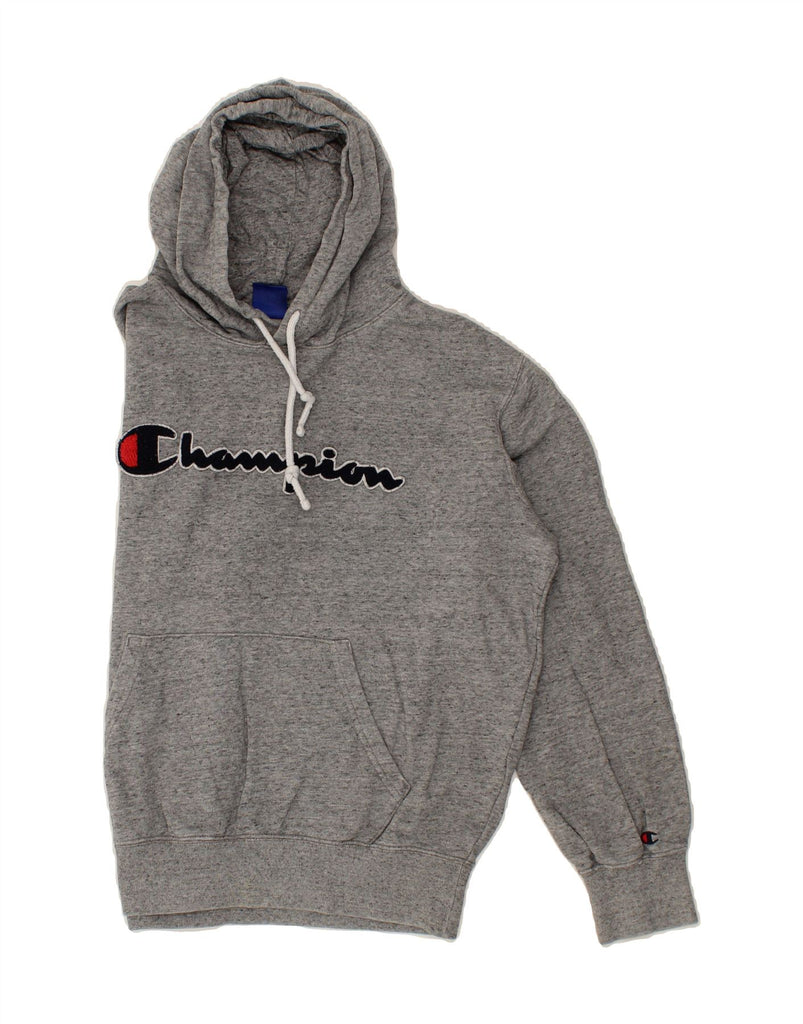 CHAMPION Mens Graphic Hoodie Jumper Large Grey Cotton Vintage Champion and Second-Hand Champion from Messina Hembry 