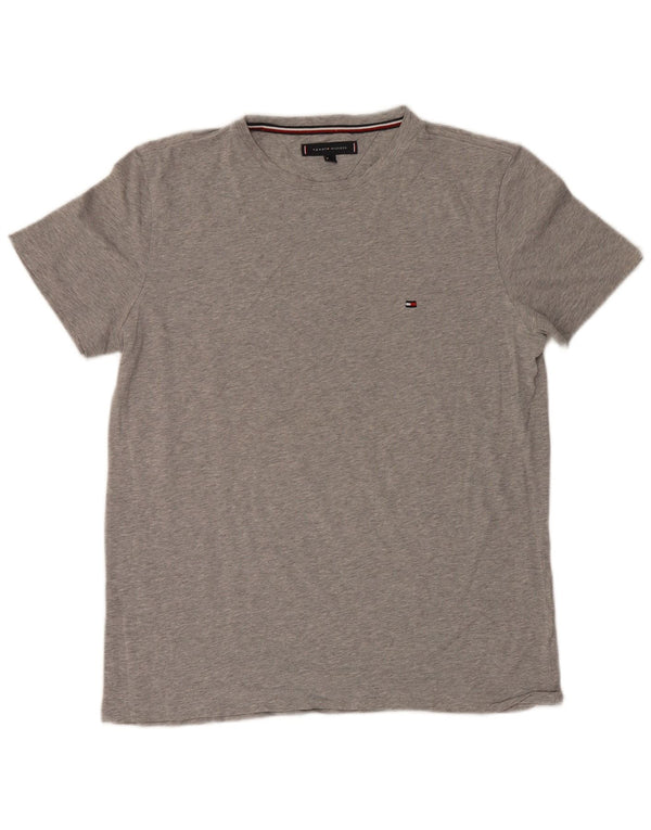 Tommy Hilfiger Mens T-Shirt Top Large Grey Flecked