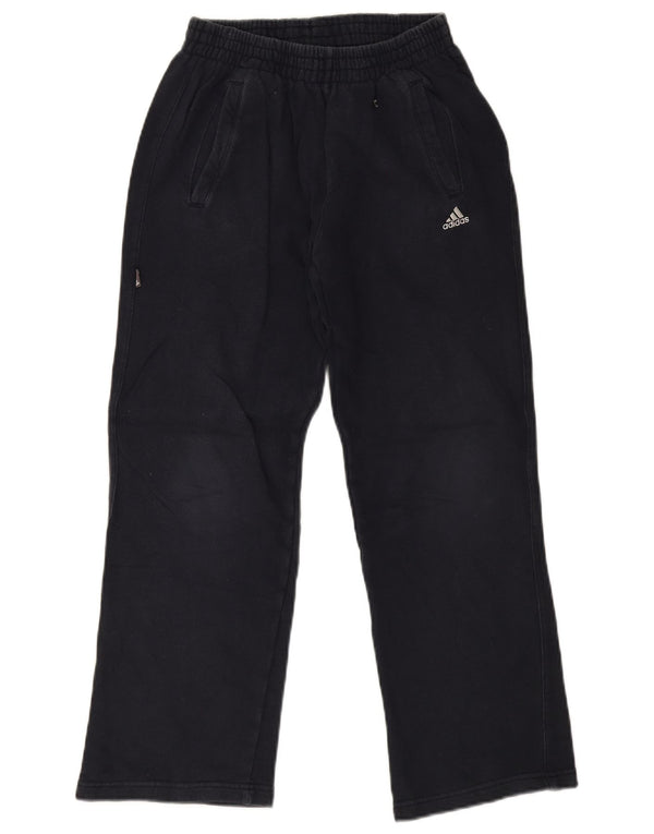 Adidas Boys Tracksuit Trousers 13-14 Years W30 L26 Navy Blue Cotton