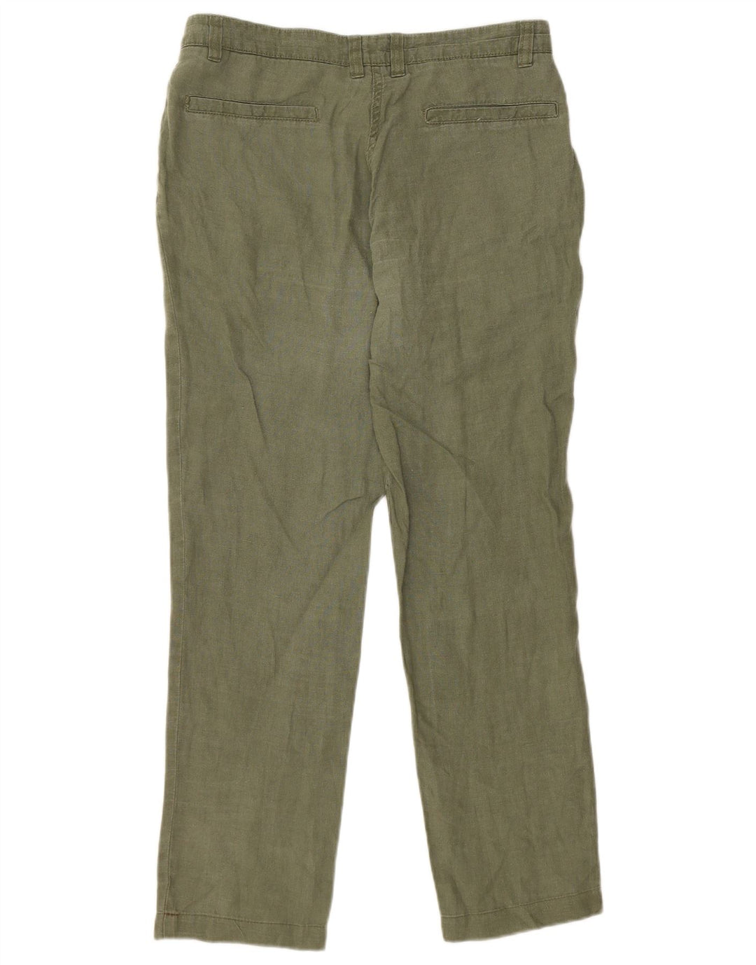 Dack's Womens Straight Chino Trousers IT 42 Medium W30 L27 Green