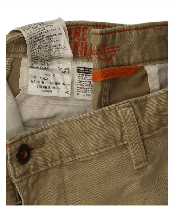 DOCKERS Mens Straight Casual Trousers W32 L32 Beige Cotton Vintage Dockers and Second-Hand Dockers from Messina Hembry 