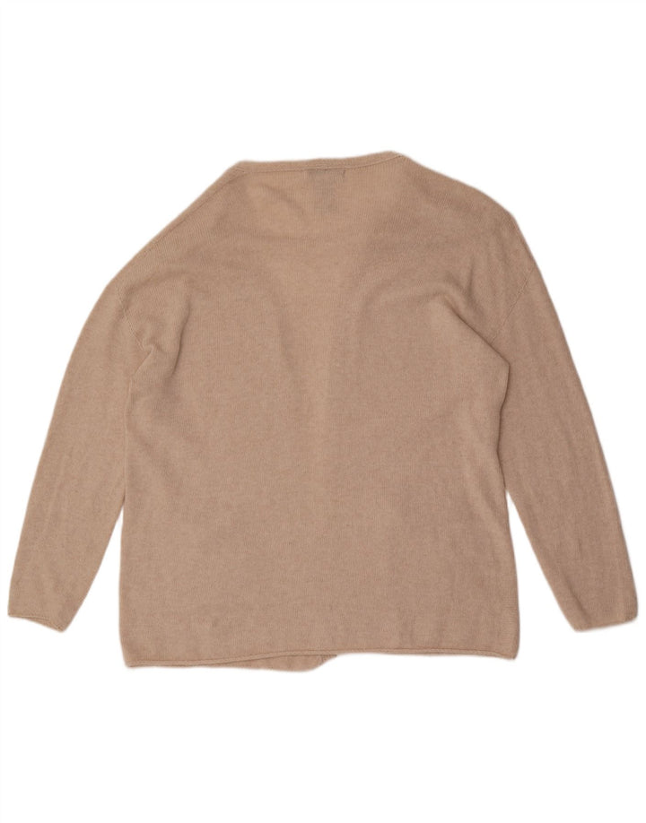 Replay Womens Open Cardigan Sweater UK 16 Large Off White Wool