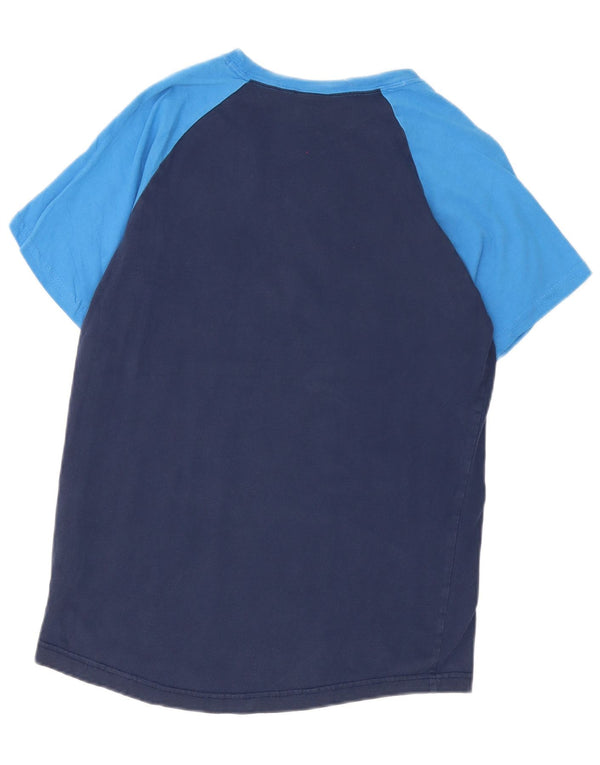 Nike Mens Graphic T-Shirt Top Medium Navy Blue Colourblock Cotton