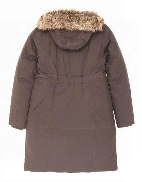 The North Face Womens Hooded Padded Coat UK 10 Small Grey Nylon