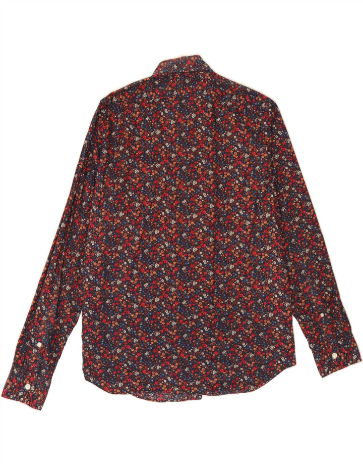 J. CREW Mens Slim Shirt Medium Multicoloured Floral Cotton Vintage J. Crew and Second-Hand J. Crew from Messina Hembry 