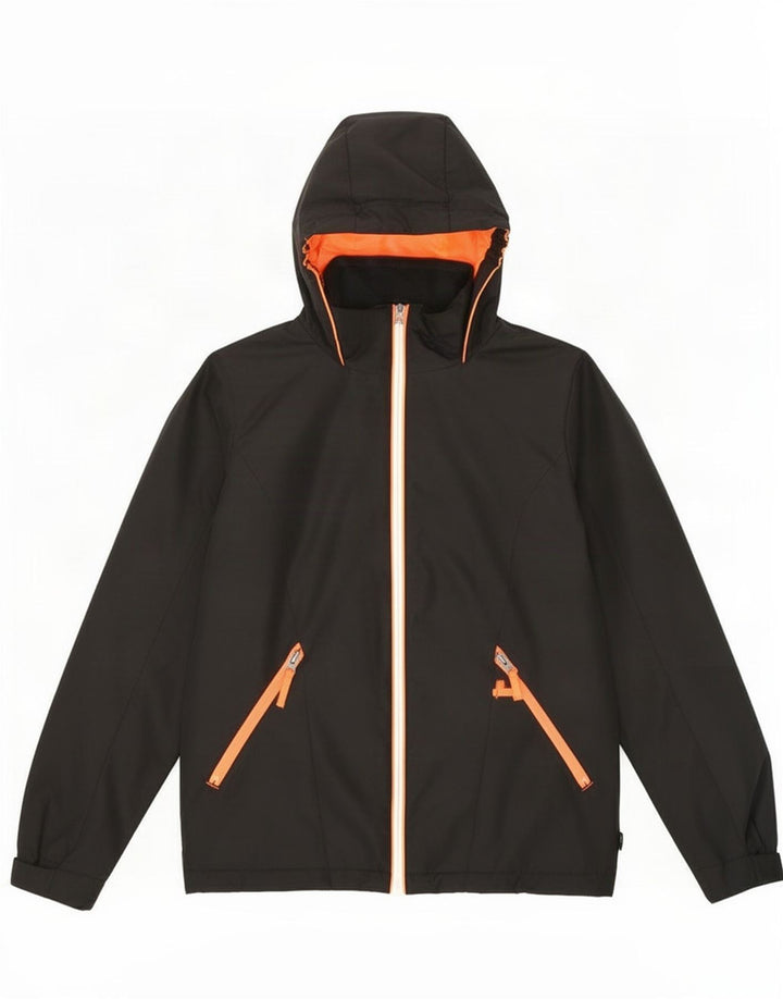 MC Kinley Girls Hooded Rain Jacket 13-14 Years Black Polyester