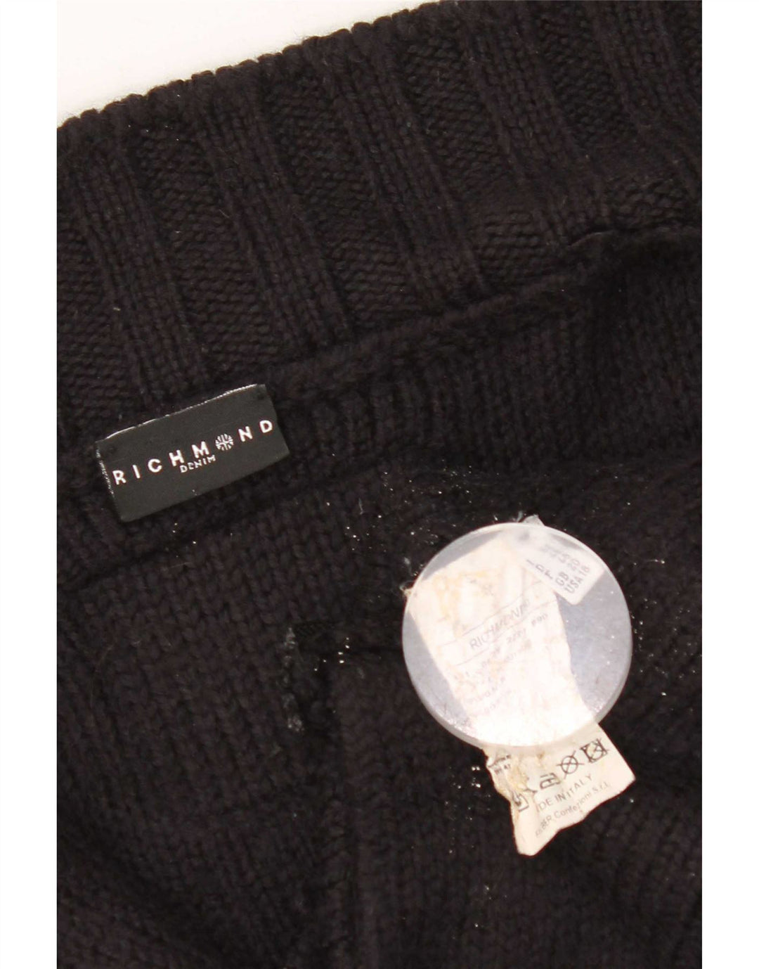 Richmond Womens Cardigan Sweater UK 20 2XL Black Wool