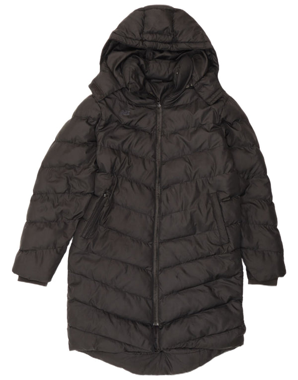 New Balance Womens Hooded Oversized Padded Coat UK 14 Medium Black