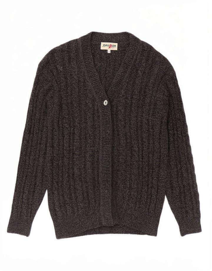 Balloon Womens Cardigan Sweater Medium Grey Wool