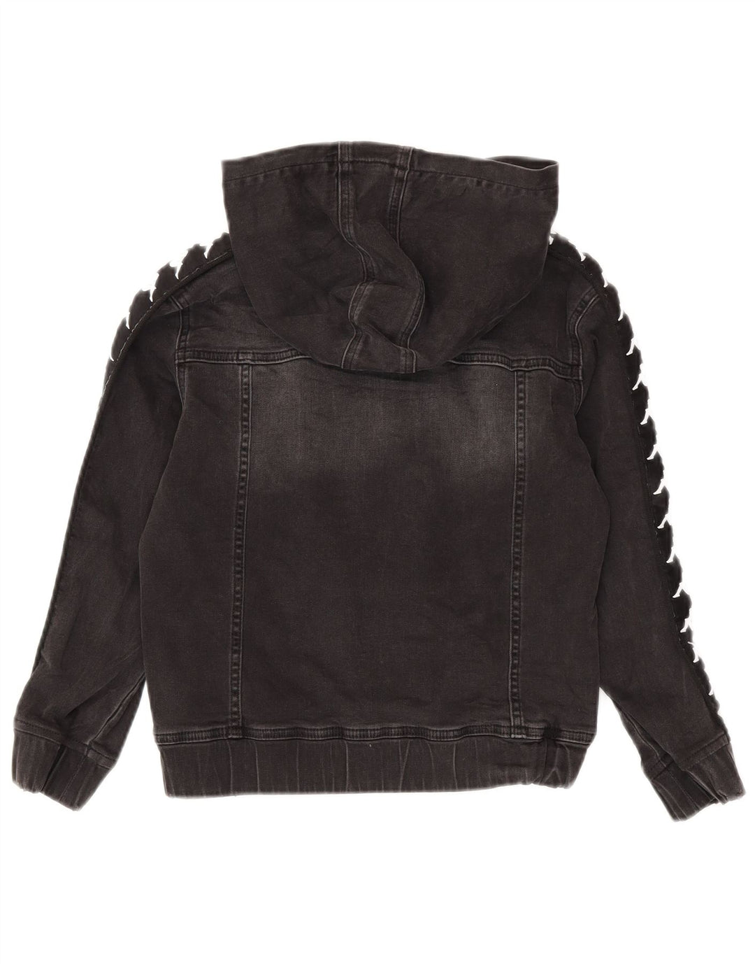 Kappa Boys Graphic Hooded Denim Jacket 7-8 Years Grey