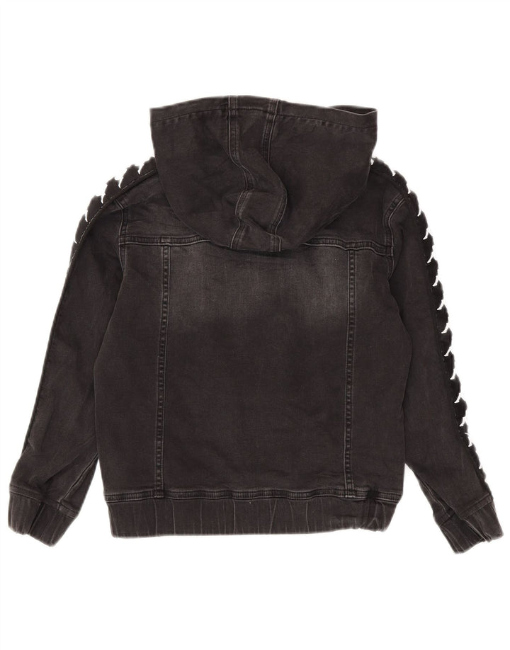 Kappa Boys Graphic Hooded Denim Jacket 7-8 Years Grey