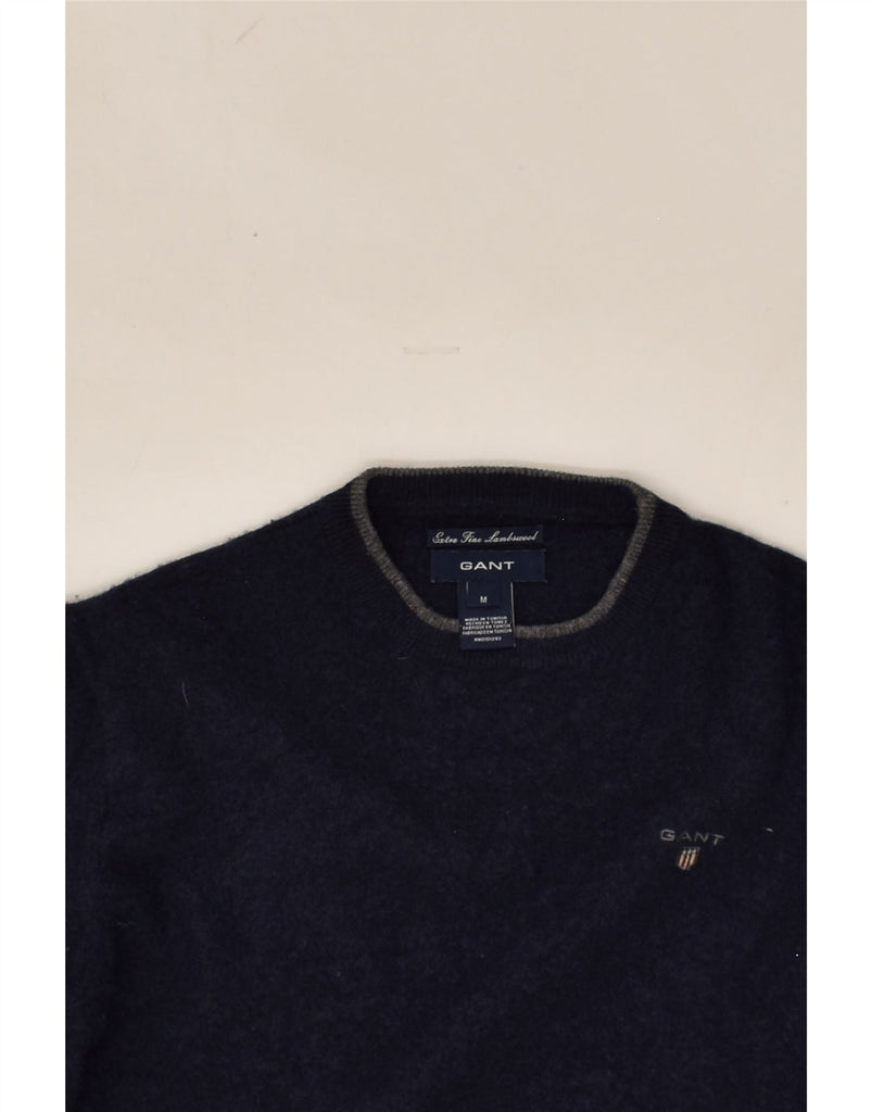 GANT Womens Crew Neck Jumper Sweater UK 12 Medium Navy Blue Lambswool | Vintage Gant | Thrift | Second-Hand Gant | Used Clothing | Messina Hembry 