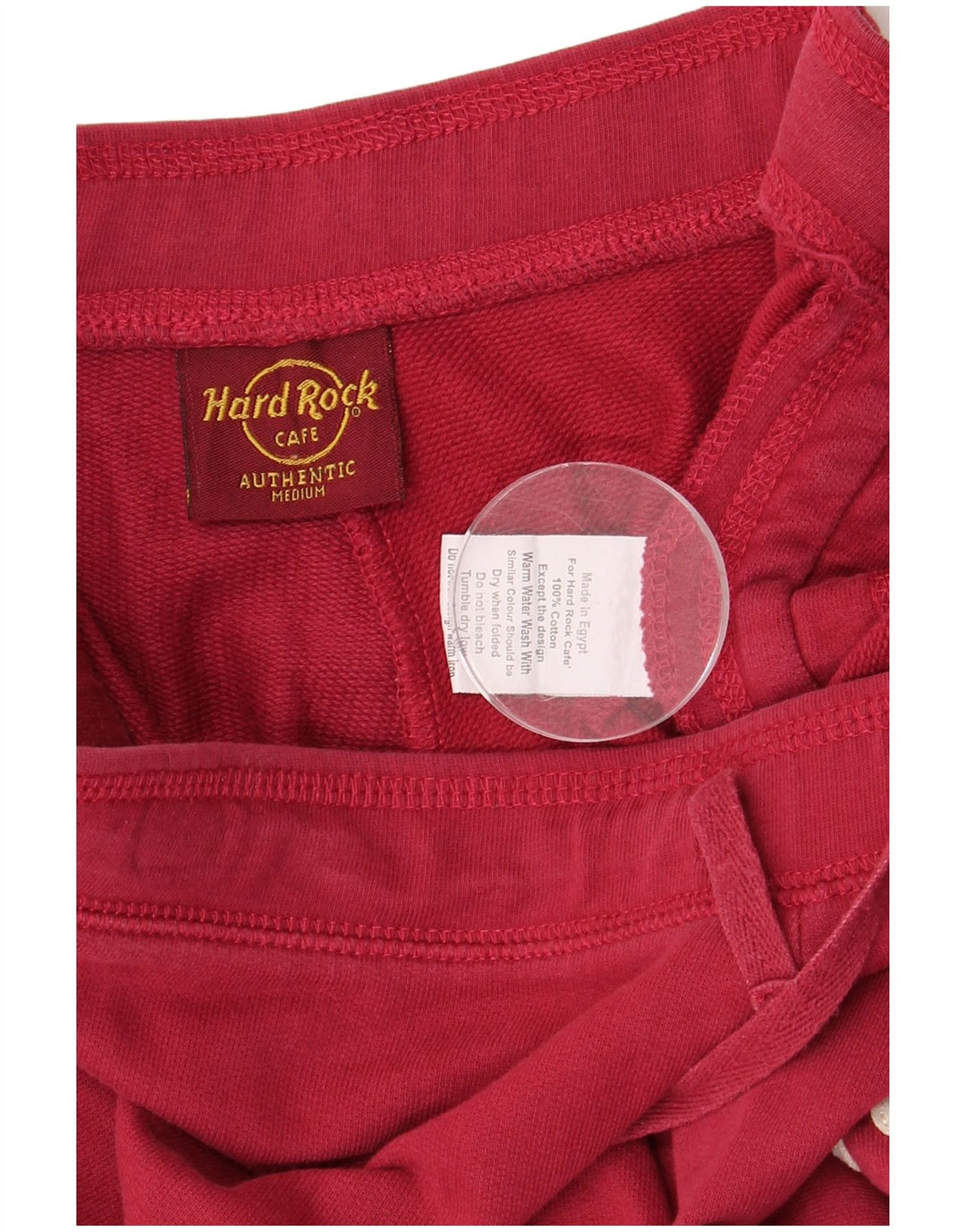 HARD ROCK CAFE Womens Munich Graphic Sport Shorts UK 14 Medium Red Cotton