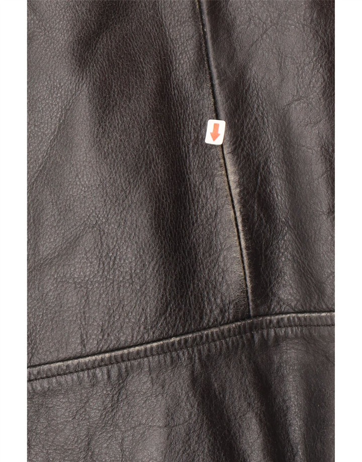 Bomb Boogie Womens Leather Jacket UK 14 Medium Black Leather