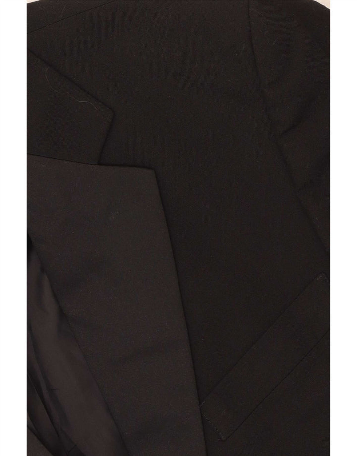 Marks & Spencer Mens 2 Button Blazer Jacket UK 38 Medium Black Polyester