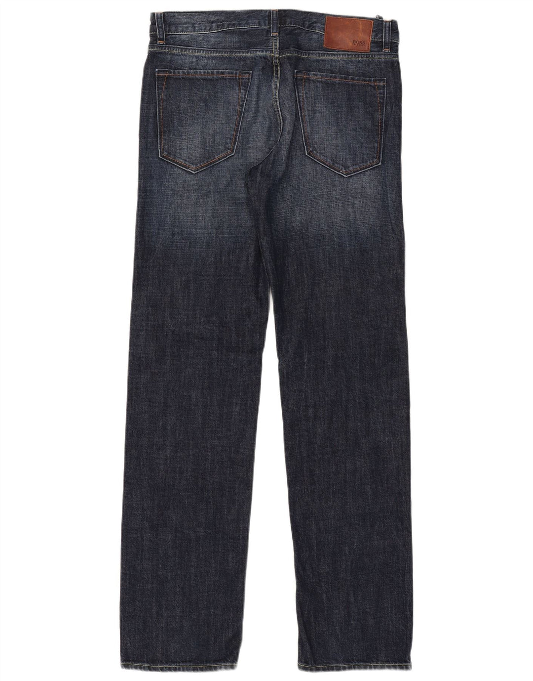 Hugo Boss Mens Straight Jeans W34 L34 Blue Cotton