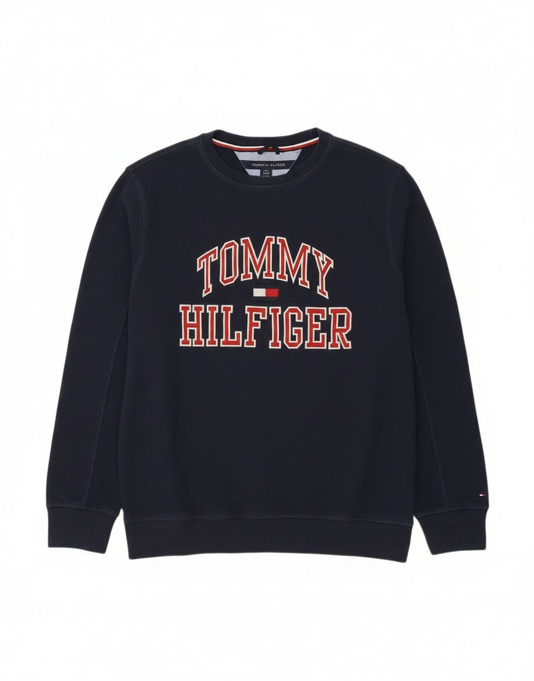 Tommy Hilfiger Boys Graphic Sweatshirt Jumper 15-16 Years Large Navy Blue