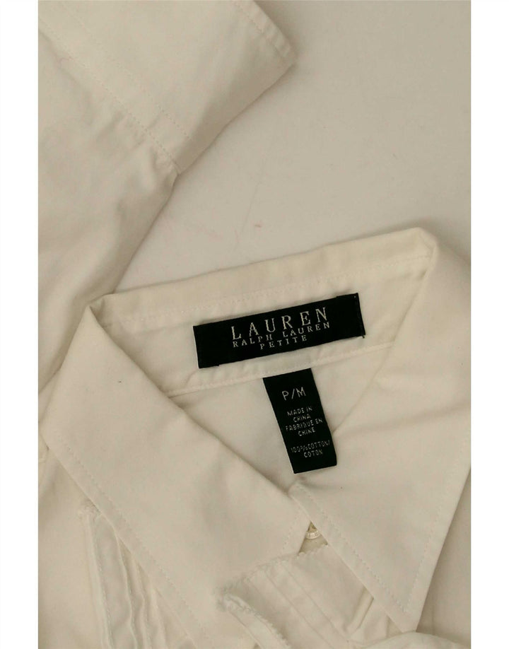 Ralph Lauren Womens Petite Long Sleeve Shirt UK 14 Medium White