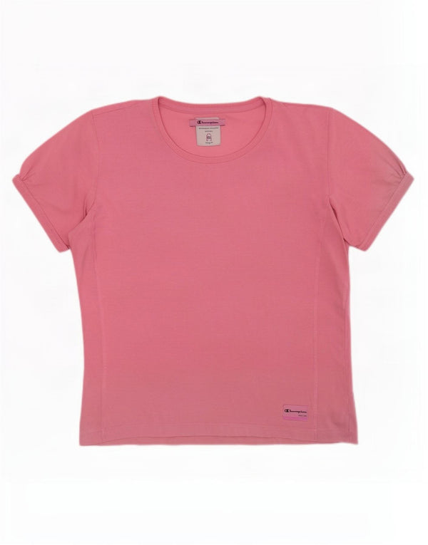 Champion Womens Easy Fit T-Shirt Top UK 20 2XL Pink Cotton