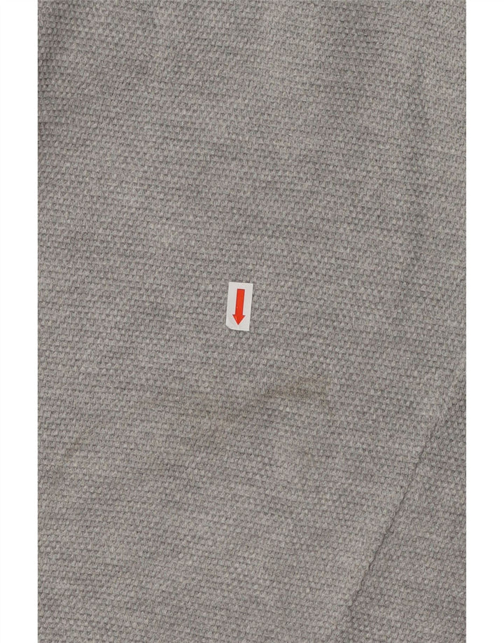 Zara Mens Crew Neck Jumper Sweater XL Grey Cotton