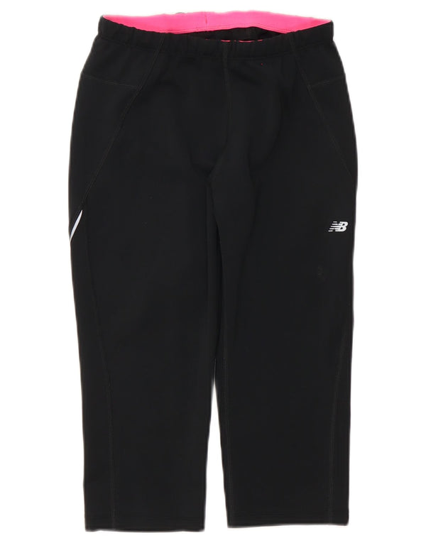 New Balance Womens Capri Tracksuit Trousers UK 12 Medium Black Polyester
