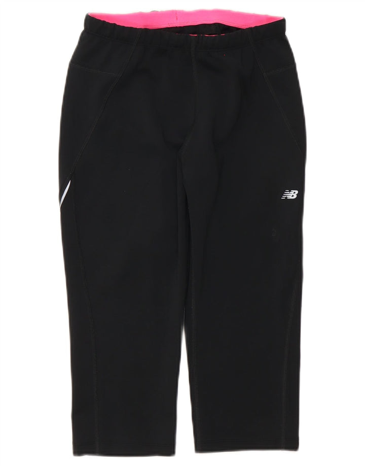 New Balance Womens Capri Tracksuit Trousers UK 12 Medium Black Polyester
