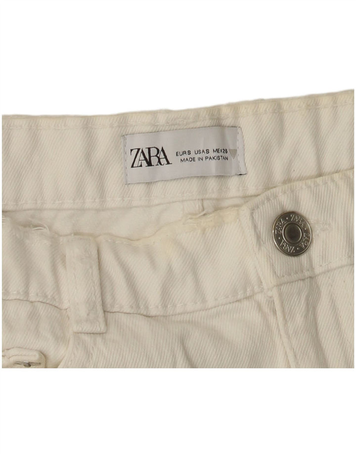 Zara Womens Denim Shorts Small W26 White