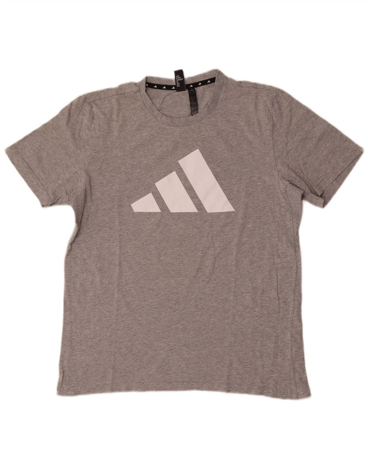 Adidas Mens Graphic T-Shirt Top Medium Grey