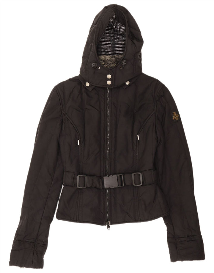 Refrigiwear Womens Cruz Hooded Windbreaker Jacket UK 12 Medium Black