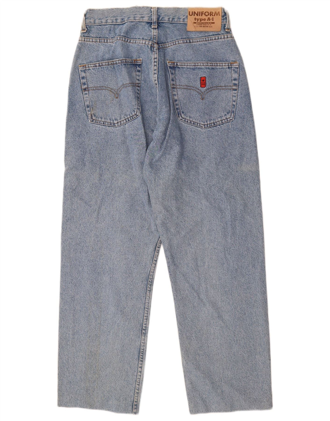 Uniform Mens Tapered Jeans W32 L28 Blue Cotton