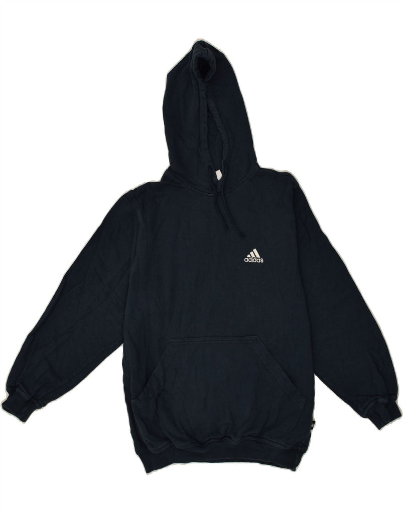 ADIDAS Boys Hoodie Jumper 13-14 Years Navy Blue | Vintage Adidas | Thrift | Second-Hand Adidas | Used Clothing | Messina Hembry 