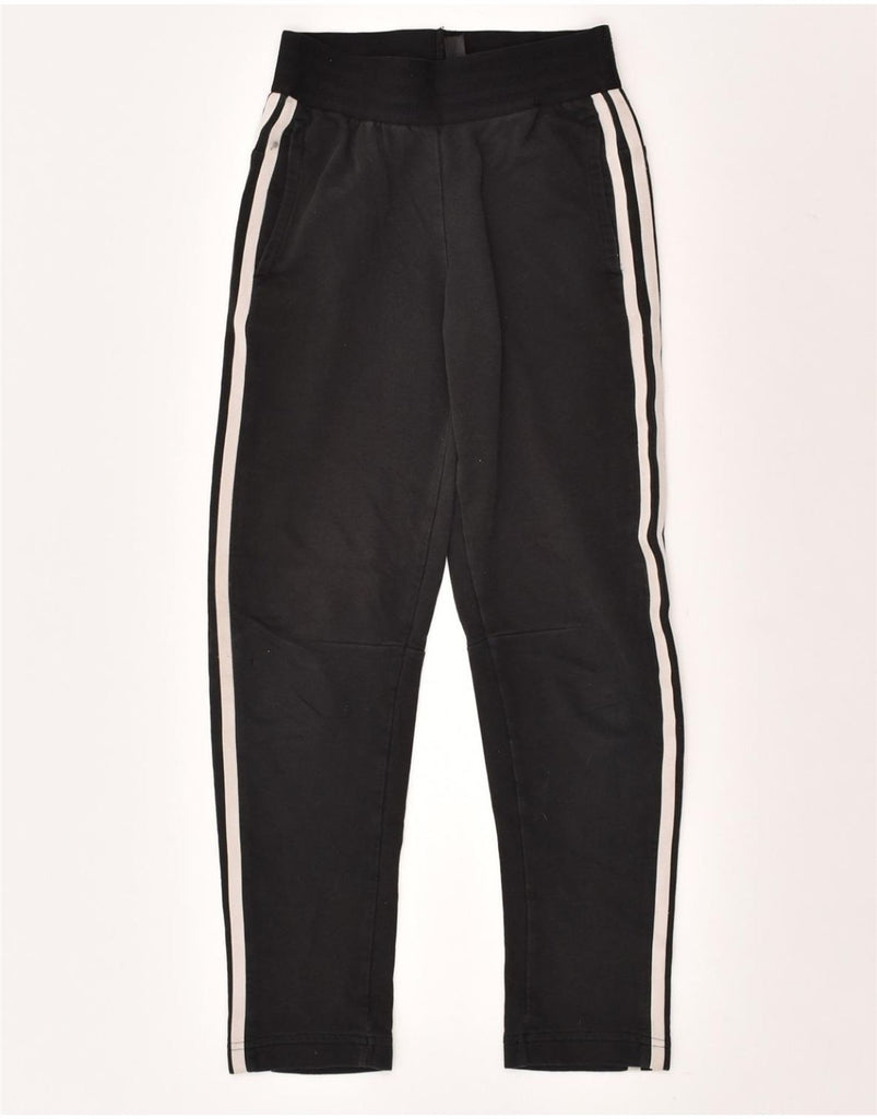 ADIDAS Girls Tracksuit Trousers 9-10 Years Black Cotton | Vintage Adidas | Thrift | Second-Hand Adidas | Used Clothing | Messina Hembry 